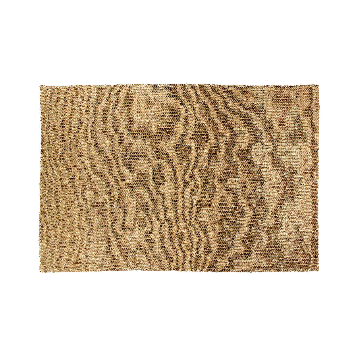 Natural woven hand made rug on a white background