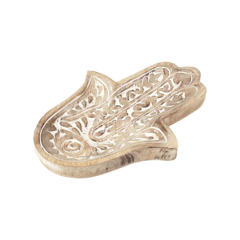 Wood Hand Of Fatima Tray