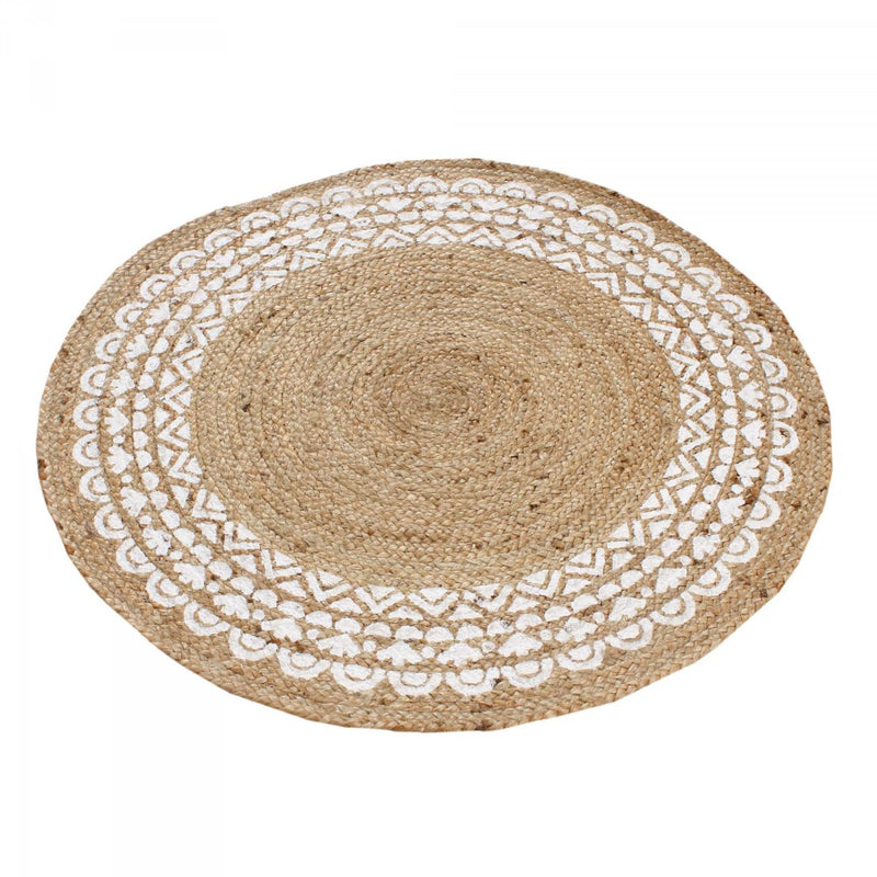 Round Yute Rug 90CM