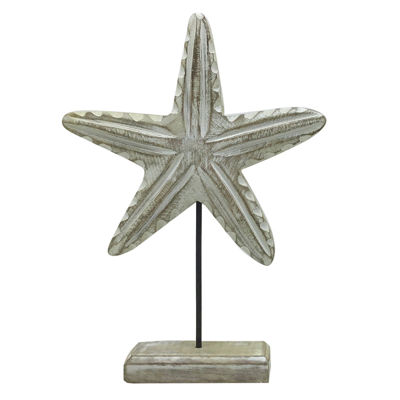 Wooden Sea Star With Stand