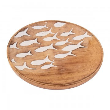Wooden Fishes Plate Small