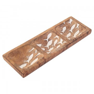 Wooden Fishes Tray Triple