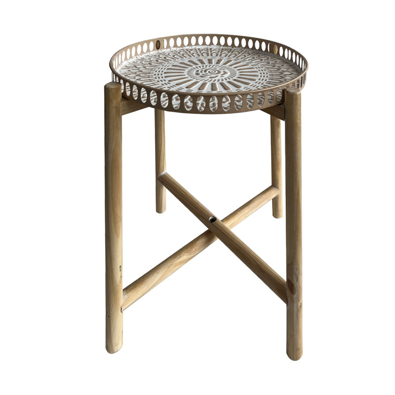 Side Table Metal Tray