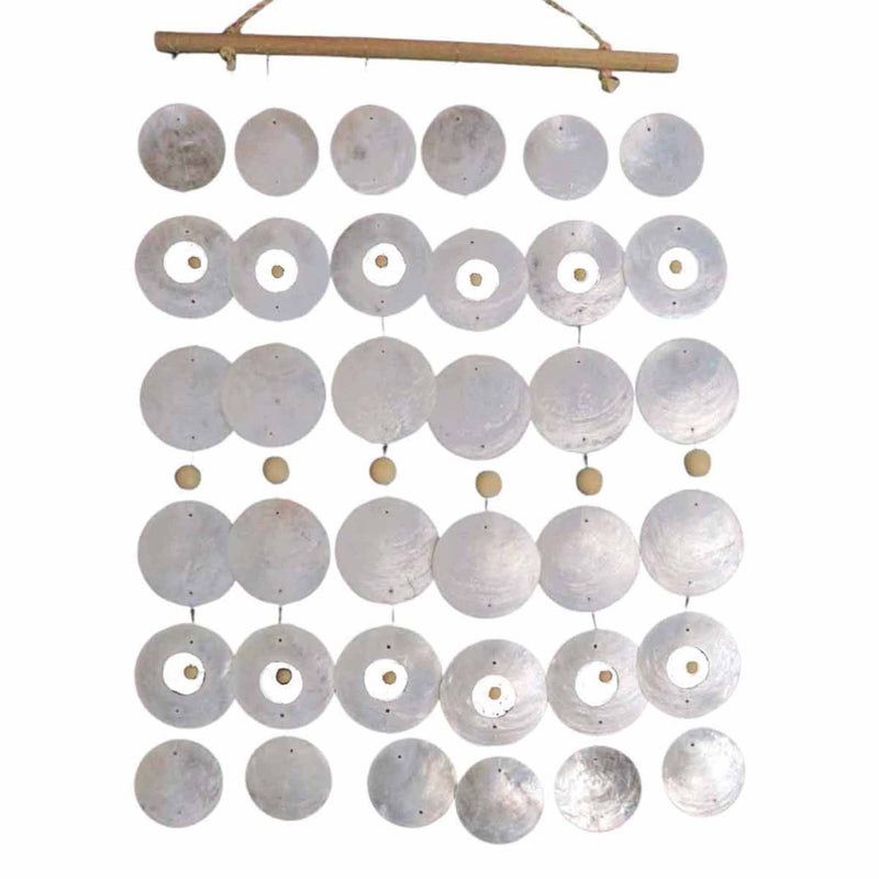 Shell Mobile On Wood Beads