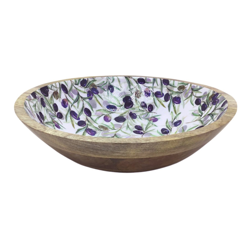 Wooden Olives Serving Bowl Large
