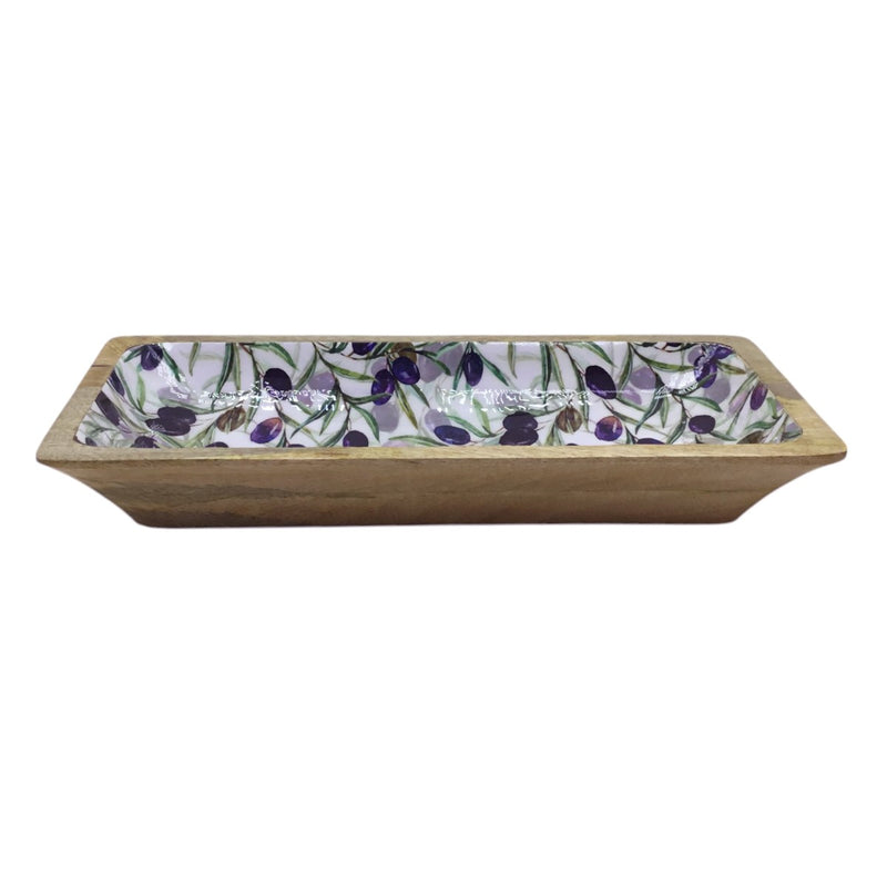 Wooden Olives Tray Rectangle Small