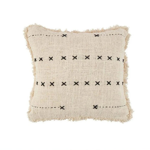 The French Kiss Cushion Cover - Natural / Black