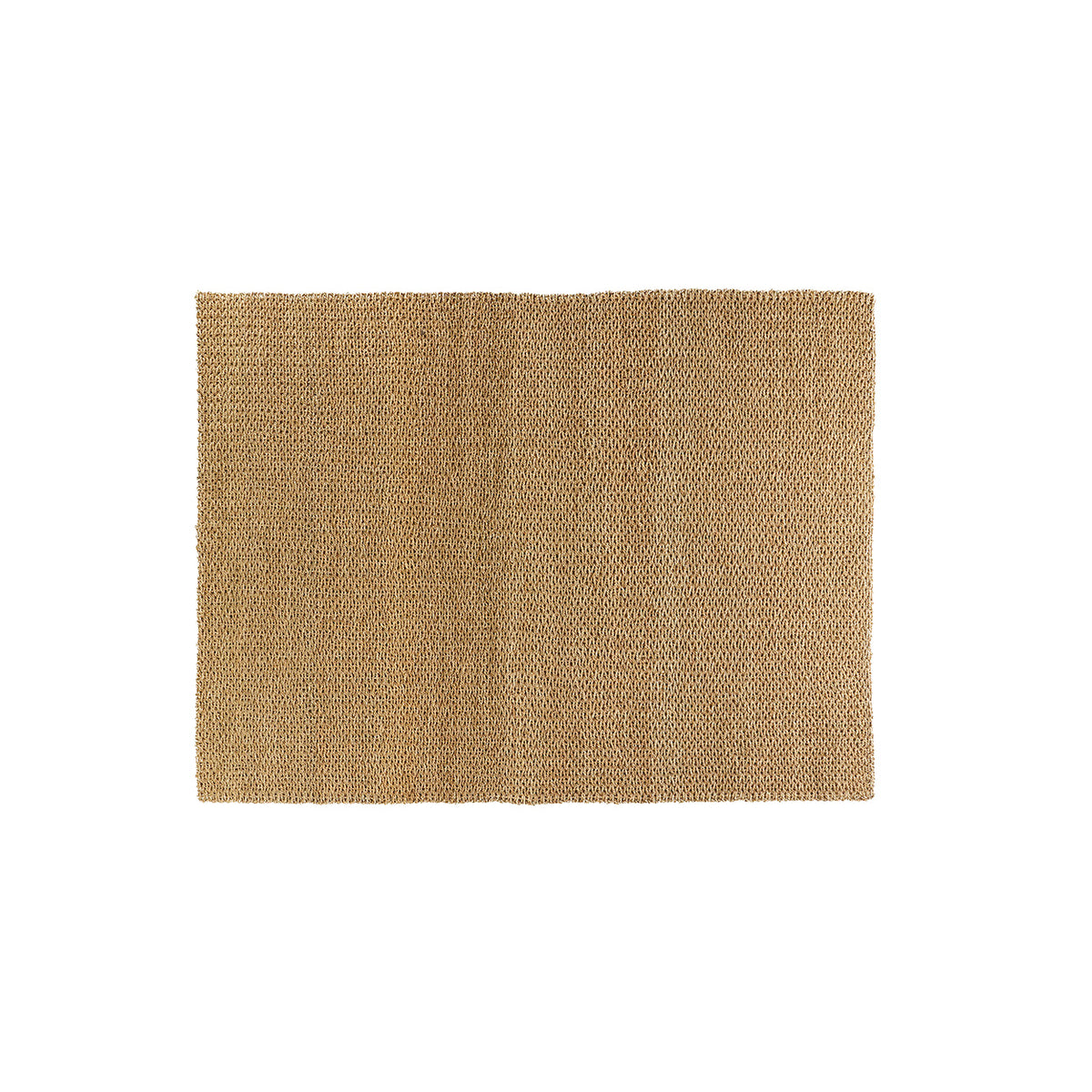 Beige woven carpet on a white background