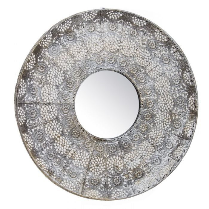 Round Wall Mirror Metal Morrocan