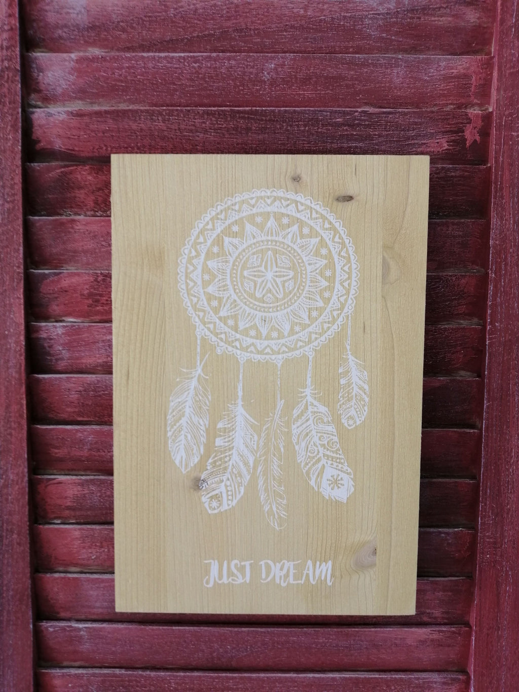 Just Dream Wooden Plaque